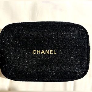 Chanel sparkly makeup bag